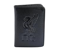 Liverpool FC officiel - Portefeuille en cuir thème football - blason embossé - argent/voyage - Portefeuille noir