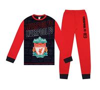 Liverpool FC Officiel - Pyjama Long thème Football - garçon - imprimé Effet Sublimation - Poignets Rouge/Noir - 11-12 Ans