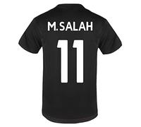 Liverpool FC Officiel - T-Shirt pour Entrainement de Football - Polyester - Homme - Noir/LFC/Salah 11 - Medium
