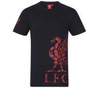 Liverpool FC Officiel - T-Shirt thème Football - Motif Graphique - Homme - Manches Bleues/Logo - Large