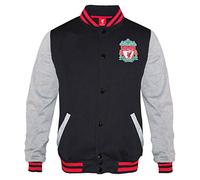 Liverpool FC officiel - Veste de baseball style université - rétro/thème football - homme - noir - Large