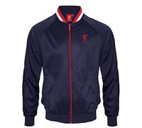 Liverpool FC officiel - Veste survêtement de football - homme - style rétro - Col à rayures bleu marine - M