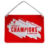 Liverpool FC - Plaque Champions Of Europe 2019 (Taille unique) (Rouge) - UTSG18223 Rouge G