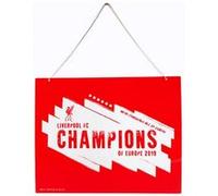 Liverpool FC - Plaque Champions Of Europe 2019 (Taille unique) (Rouge) - UTSG18228 Rouge G