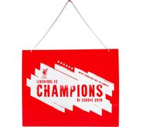 Liverpool FC - Plaque de porte "Champions Of Europe", acier, 2019 SG18228 (Taille unique) (Rouge)