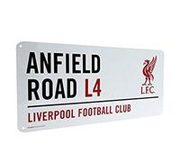 Liverpool FC Plaque en métal avec blason club officiel et adresse Stadionadresse - - Taille Unique