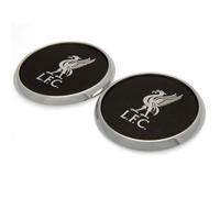Liverpool FC - Rond - Dessous de verre Lot de 2 - Silicone TA7350 (Taille unique) (Noir/Argent)