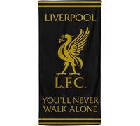 Liverpool FC - Serviette "You'll Never Walk Alone" BS4440 (Taille unique) (Noir/Or)