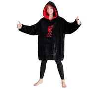 Liverpool FC Sweats à Capuche Garçon et Ado, Taille Unique Énorme Plaid à Capuche (Noir)