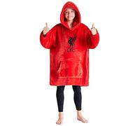 Liverpool FC Sweats à Capuche Garçon et Ado, Taille Unique Énorme Plaid à Capuche (Rouge)