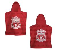 Liverpool Football Club Poncho à Capuche sous Licence Officielle | Toucher Super Doux, Design Bottes | Peignoir de Bain Parfait pour la Maison, Le Bain et la Plage, 55 x 50 cm