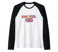 Liverpool Lettres colorées Union Jack Drapeau Angleterre Manche Raglan