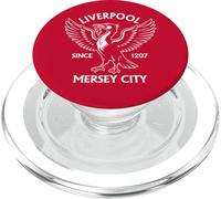 Liverpool Mersey, City Since 1207, Grand Oiseau de Foie imprimé Blanc PopSockets PopGrip pour MagSafe