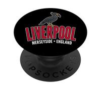 Liverpool Merseyside Angleterre avec Oiseau de Foie sur Le Dessus PopSockets PopGrip Adhésif