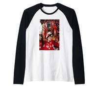 Liverpool Steven Gerrard Lifts Trophée Coupe du Monde de Football Manche Raglan