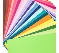 Livholic Lot de 96 feuilles de papier cartonné coloré de couleurs assorties 120-250 g/m² pour loisirs créatifs, scrapbooking, arrière-plan, loisirs créatifs pour enfants (96)