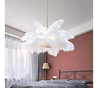 Livig Chambre à Coucher Prix Chambre Studio Photo, Ordic Lumière Luxe Plume D’Autruche Chadelier Lightig, Creative Persoal Romatic Durig Lightig, Hagig Light, White Feathers, 100 * 59cm