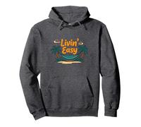 Livin' Easy Tropical Beach Hamac Vacances Sweat à Capuche, Unisexe pour Adultes, Chiné Foncé, XXL