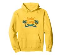 Livin' Easy Tropical Beach Hamac Vacances Sweat à Capuche, Unisexe pour Adultes, Citron, M