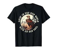 Livin' in The New World with an Old Soul Drapeau US Patriotism T-Shirt