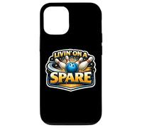 Livin' on A Spare Jeu de Mots Amusant pour Bowling et Jeu de Mots Coque pour iPhone 12/12 Pro