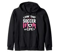 Livin Soccer Life Mom Maillot de football avec inscription « Mommy » Sweat à Capuche