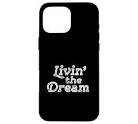 Livin The Dream Vintage années 70 Inline Weathered (Dark) Coque pour iPhone 16 Pro Max