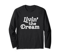 Livin The Dream Vintage années 70 Inline Weathered (Dark) Manche Longue