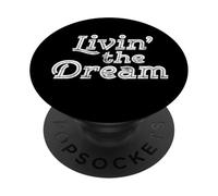 Livin The Dream Vintage années 70 Inline Weathered (Dark) PopSockets PopGrip Adhésif