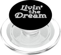 Livin The Dream Vintage années 70 Inline Weathered (Dark) PopSockets PopGrip pour MagSafe