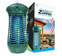 Livin' Well - Zapper à insectes vert d'intérieur et d'extérieur 4000 V haute puissance électrique pour la maison, 1 500 m², piège à moustiques avec 18 ampoules UVA