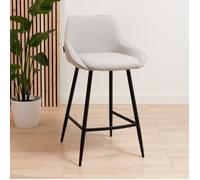 Livin24 Tabouret de bar scandinave Lova en tissu recy ris 68 cm