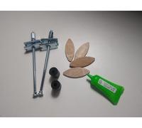 livindo Kit de connecteurs pour plan de travail de cuisine avec colle et chevilles plates en kit complet