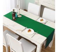 LivinEase Chemin de Table pour Table à Manger 42 x 240 cm - Élégamment Drapé, 250 g/m² Verte - Idéal pour la Décoration de Fête de Noël