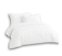 LivinEase Housse de Couette 155x220 cm avec 2 taies d'oreiller 80x80 cm - Parure de lit 155 x 220 cm - Parures de Couette en Microfibre brossée Douce