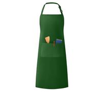 LivinEase Tabliers réglables unisexes pour hommes et femmes - Tabliers de chef à 2 poches pour hommes et femmes (Verte, Pack of 1)