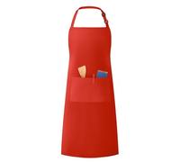 LivinEase Tabliers réglables unisexes pour hommes et femmes - Tabliers de chef à 2 poches pour hommes et femmes (Rouge, Pack of 1)