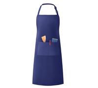 LivinEase Tabliers réglables unisexes pour hommes et femmes - Tabliers de chef à 2 poches pour hommes et femmes (Marine, Pack of 1)
