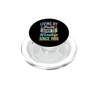 Living by Faith Born to Worship Since 1968 Année chrétienne PopSockets PopGrip pour MagSafe