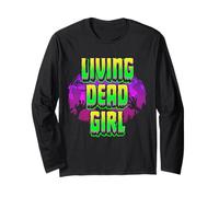 Living Dead Girl Zombie Femme Noir Horreur Halloween Manche Longue