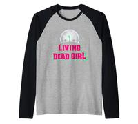 Living Dead Girl Zombie Femme Noir Horreur Halloween Manche Raglan
