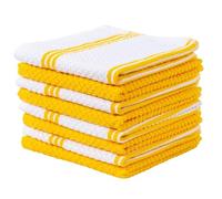 Living Fashions Lot Pack de 8 Torchons Serviettes Chiffons Lavettes pour Nettoyer et essuyer Les Surfaces de Cuisine et Salle de Bain Toilettes 100% Coton éponge 30,5 x 30,5 cm séchage Rapide