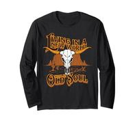 Living in a New World, Old Soul Tee, Bull Skull, Desert Manche Longue
