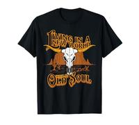 Living in a New World, Old Soul Tee, Bull Skull, Desert T-Shirt