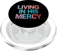 Living in His Mercy Colorful Jésus Christian Faith PopSockets PopGrip pour MagSafe