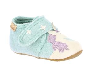 Living Kitzbühel - Baby's Hook-and-Loop Shoes - Unicorn & Star - Chaussons de chalet - EU 18 - fresh mint