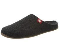 Living Kitzbühel Pantoffel Schweizer Kreuz mit Fußbett, Pantoufles homme - Gris (Anthra 600), 42 EU