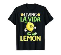 Living La Vida Lemon Cute Walking Citrus T-Shirt