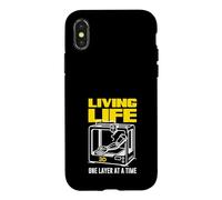 Living Life Impression 3D Une Couche à la Fois Coque pour iPhone X/XS