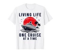 Living Life One Cruise At A Time Fermeture éclair T-Shirt
